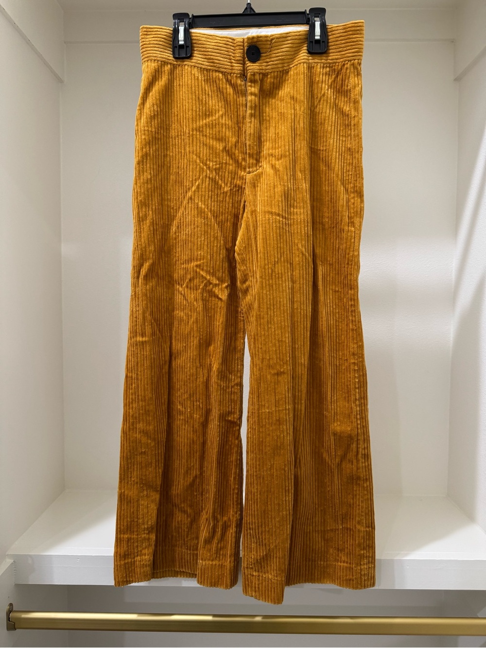 Zara Mustard Corduroy Wide-Leg Men's Pants